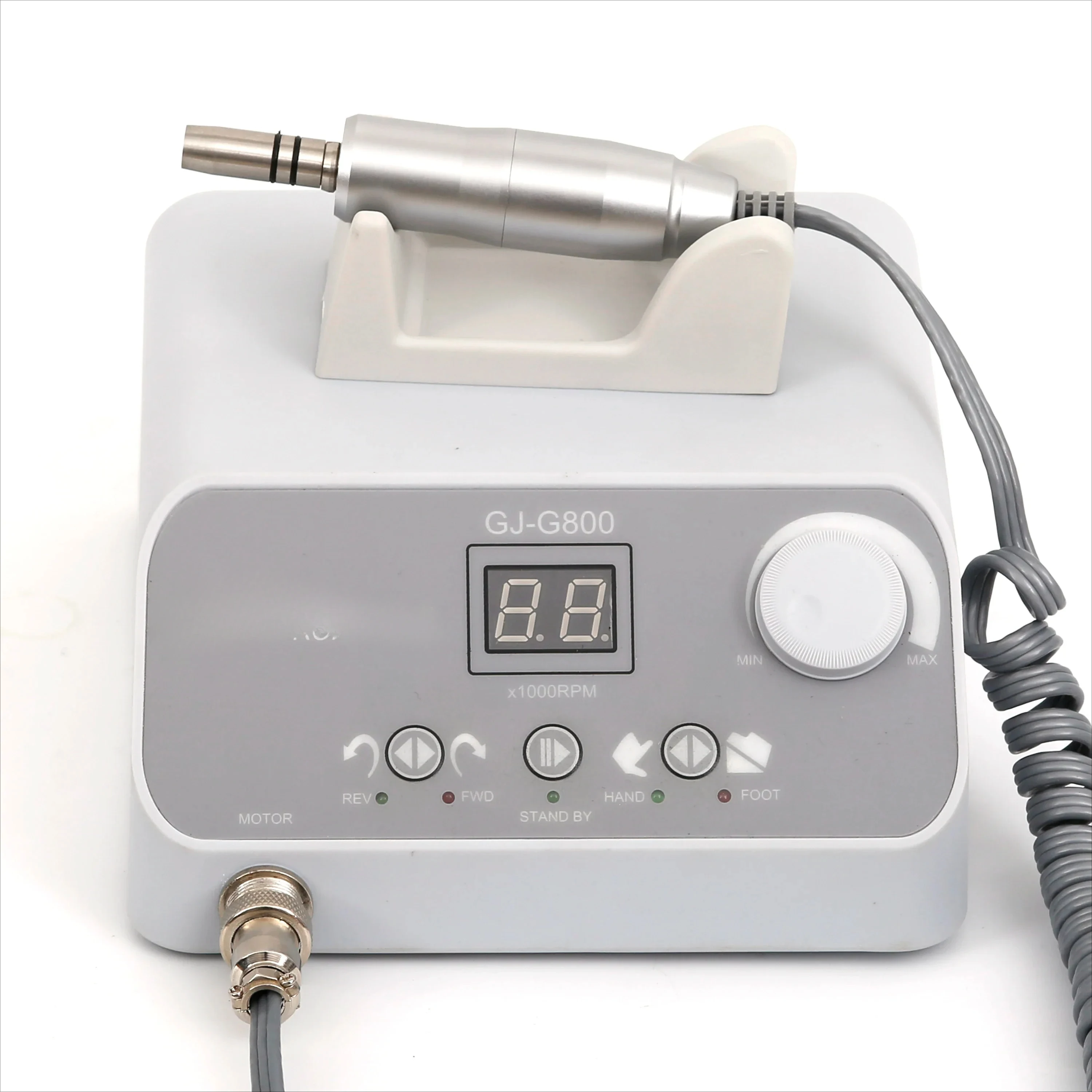 Gold Seller 50,000 RPM Brushless Dentals Micromotor Foot Control Dentals Laboratorys Polishing Kit G800 with E Type Lab Handle / 3