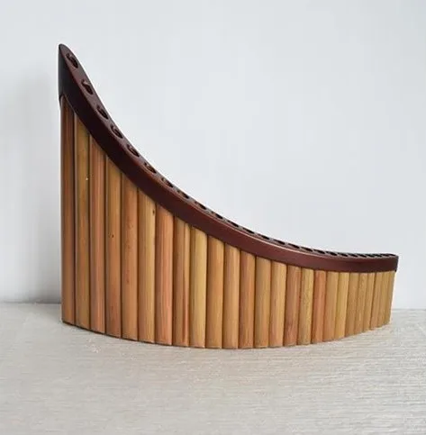 Professional Pan Flute 22 Pipes 25 Pipes Bamboo Flute C/G Tone Mahogany Backing Professional Performance Flute
