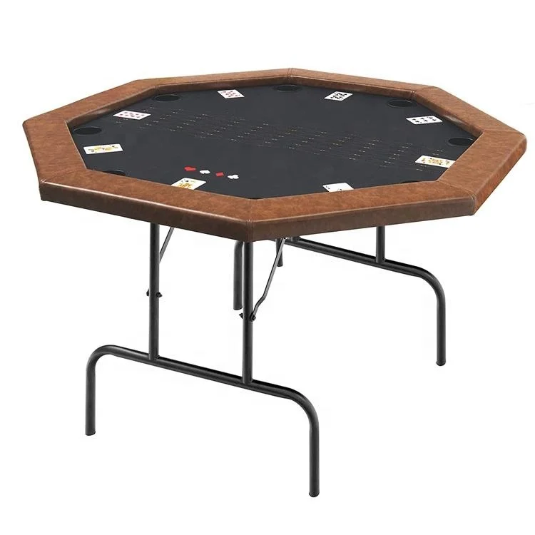 Movable Wholesale Professional 8 Player Poker Table for Sale