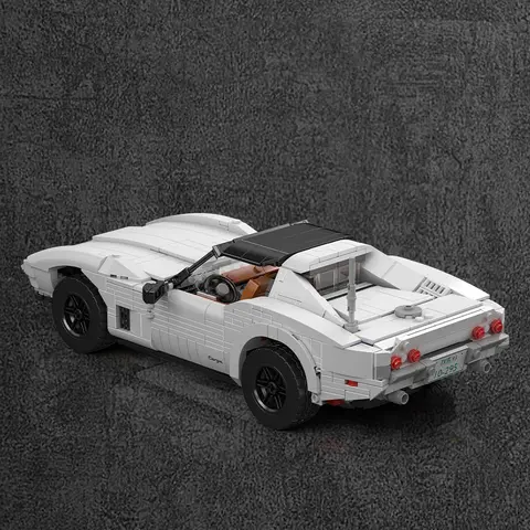 Mould King Creative Corvette C3 Racing Car Dragbil | Byggbar leksak | Högsvårighetsgradiga MOC-block för vuxna (1347 delar) 8 best sales tegelsten leksak - №5