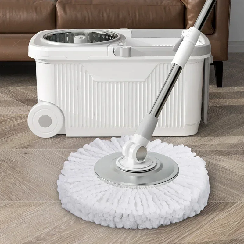 

Rotary Mop Rod Universal Hand-free Household Automatic Dehydration Lazy Mopping Artifact Mops Cleaning Spin Mop with Bucket