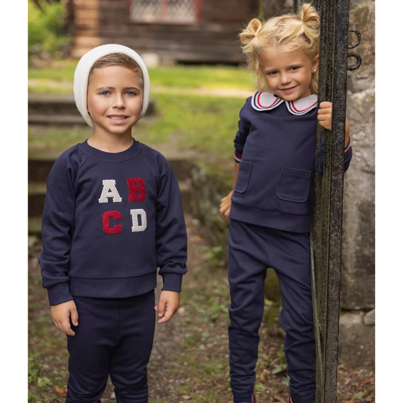 Ali Plus AW26 Navy Heritage Collection Baby Toddler Boys Girls Romper Family Matching Clothing