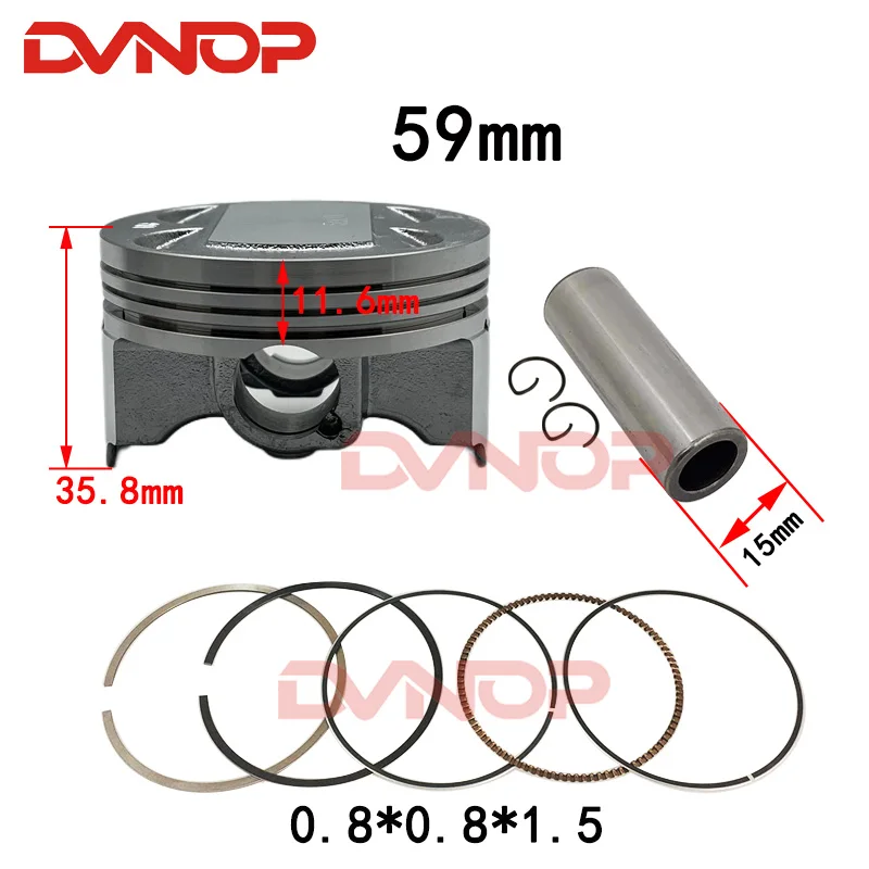 

59mm Motorcycle Piston Ring for Kymco Bend Lover 4v Like150 Peopie G150 G5