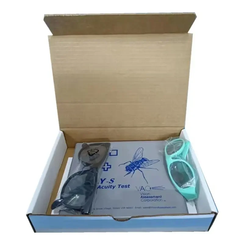 Stereo Fly Vision Test for Evaluation of Gross Stereopsis and Fine Depth Perception Optical Equipment Vision Detection Chart