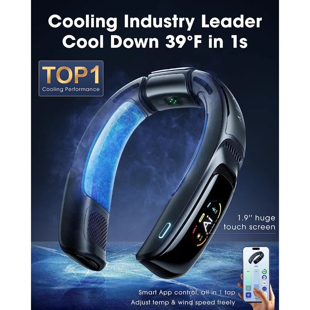 Cooling A/C AICE 3 AI Neck Air Conditioner 7000mAh 30H [Full-body Cooling/Heating] for All Seasons [Health Monitor] Personal image 3