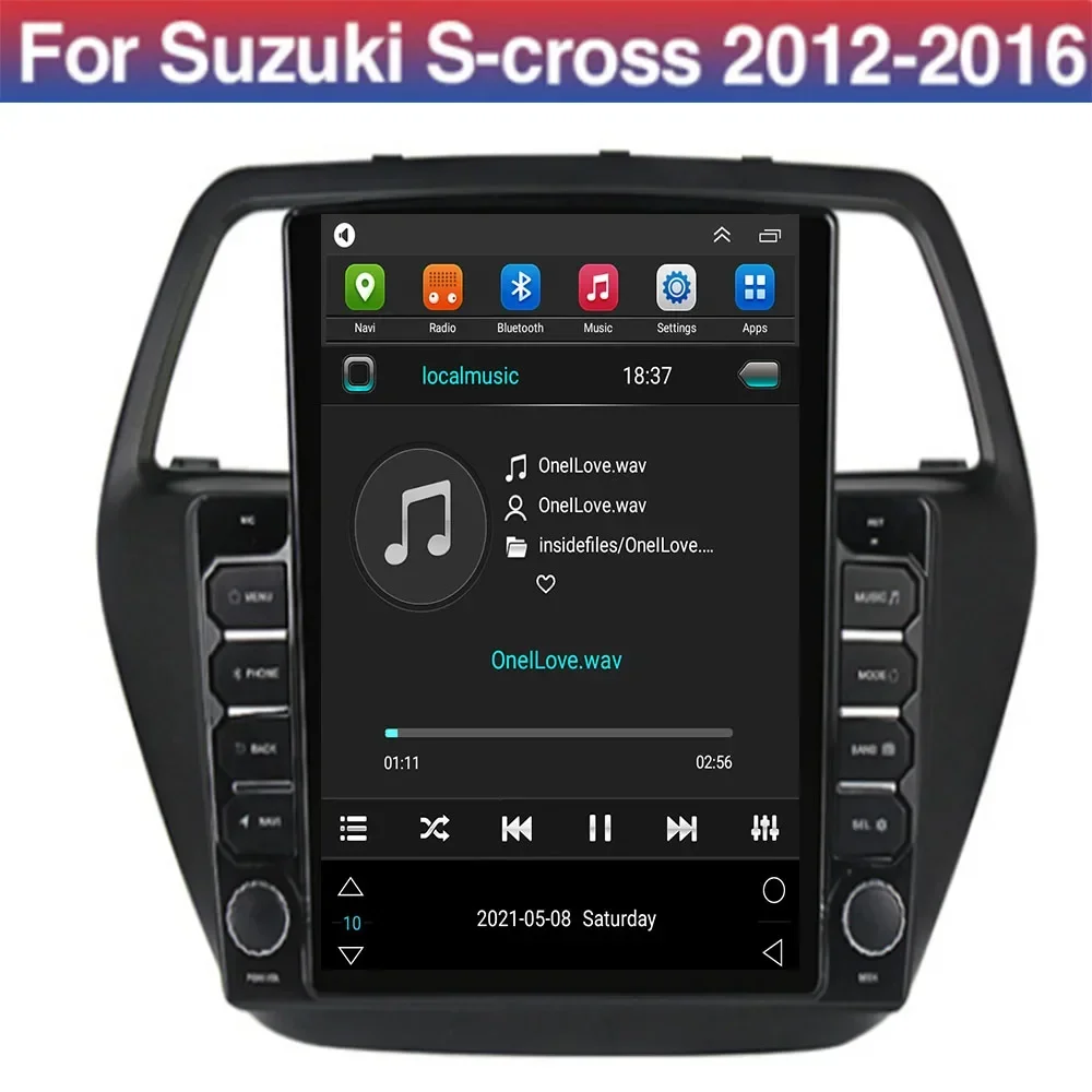 ل تسلا نمط 2 الدين أندرويد 14.0 راديو السيارة لسوزوكي SX4 2 S-Cross 2012 - 2050 مشغل فيديو الوسائط المتعددة نظام تحديد المواقع ستيريو Carplay RDS