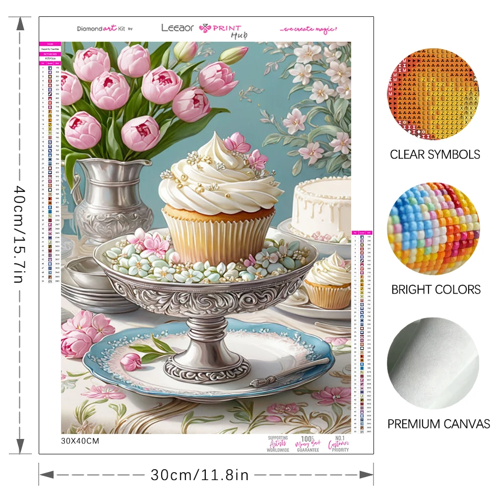 Tulip Cake Diamond Painting Cartoon Food Full Circle Diamond Mosaic Art Cross Stitch Kit Home Children Handmade Decoration Gifts