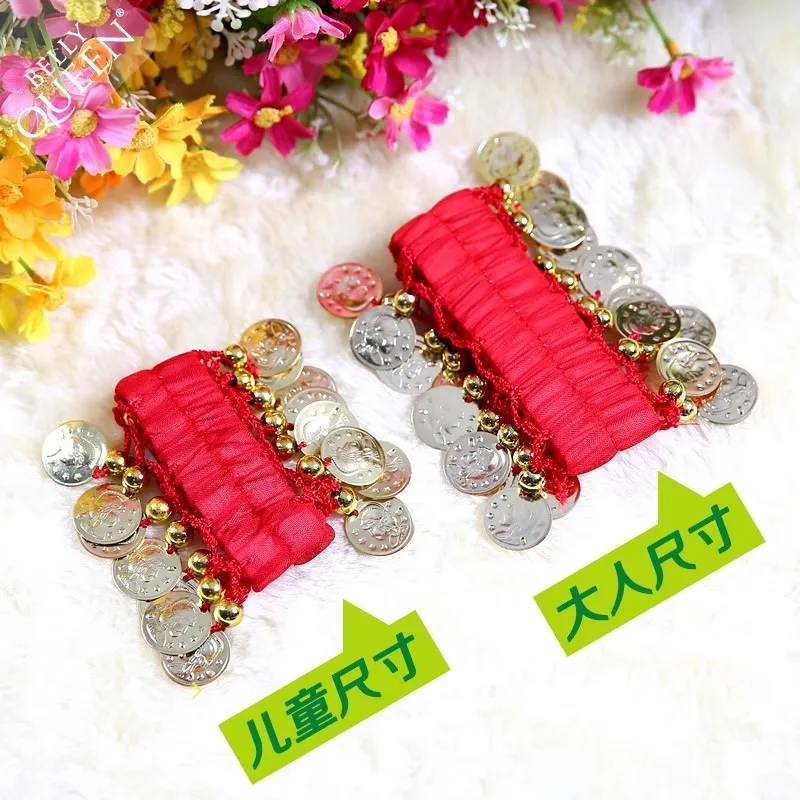 Детский браслет по индивидуальному заказу, одежда для танца живота, аксессуары, ювелирные изделия, аксессуары для рук, шифоновый подвесной браслет с монетами