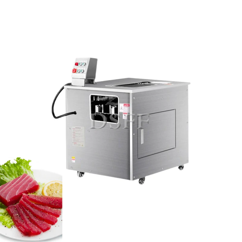 Professional Commercial Electric Large Oblique Cutting Fish Fillet Machine With Dual Groove Cutting And Multifunctional