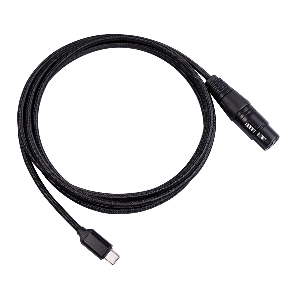 USB C to XLR Female Cable, USB C Microphone Cable Type C Male to XLR Female Mic Link Studio Audio Cord (2M/6.6FT)