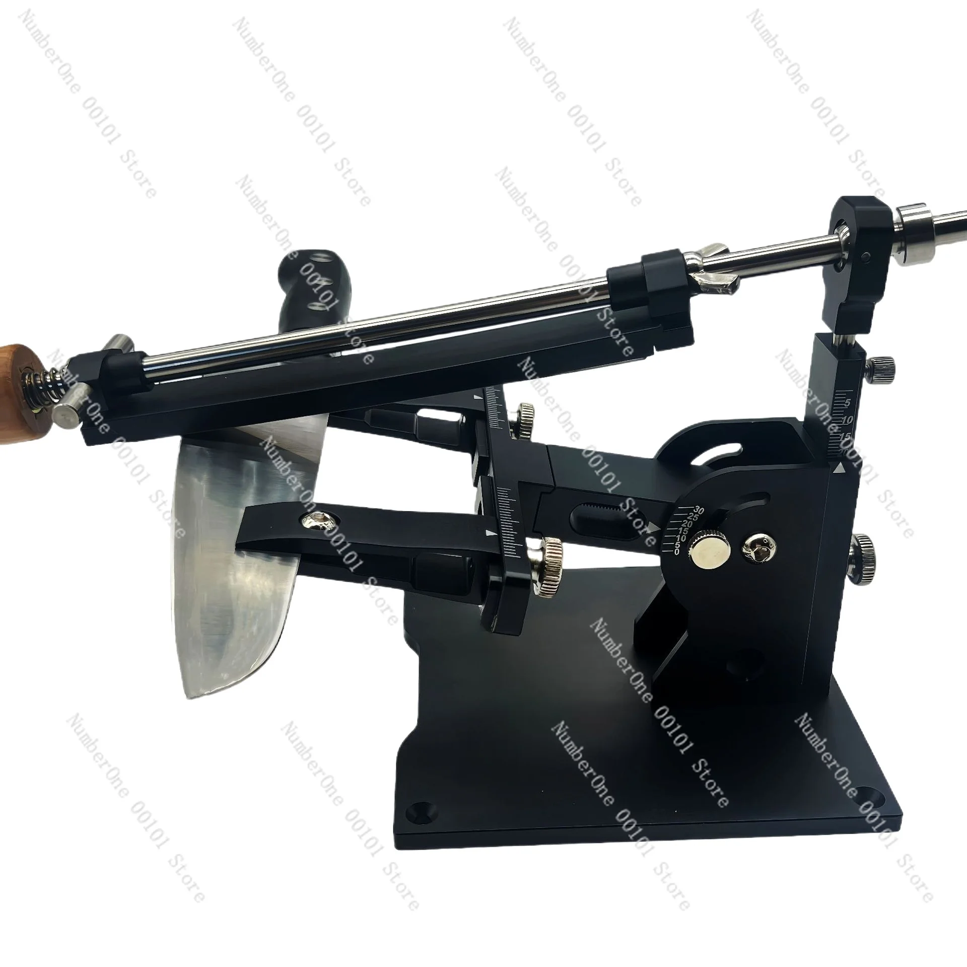 Aluminum Professional Knife Sharpener Set with 3 Diamond Discs | Guide Sharpening System