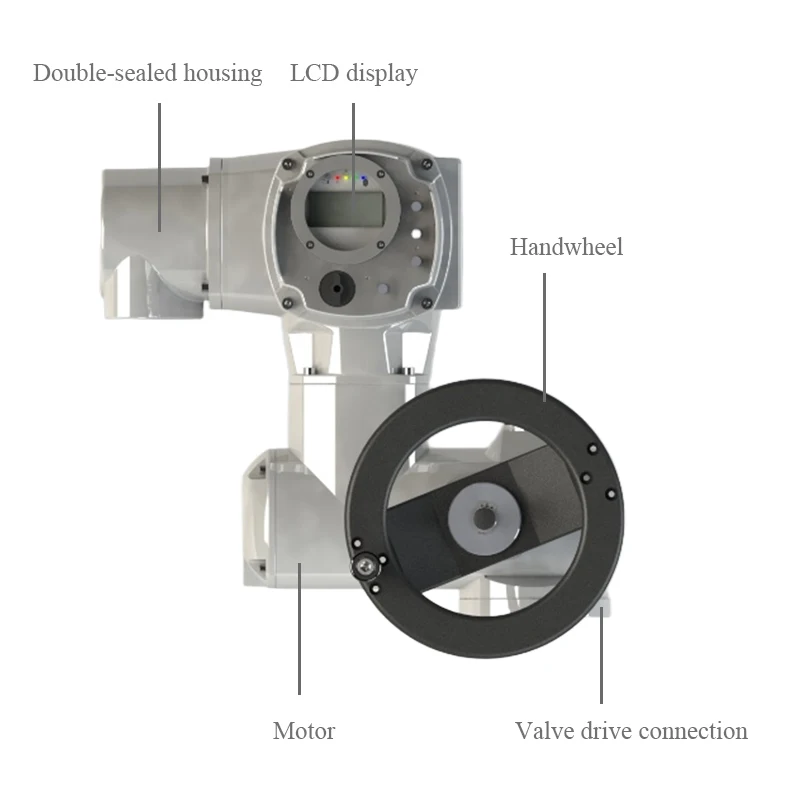 Hybrid Mutil Turn Electric Gate Valve Actuator 316 Stainless Steel Wind and Solar IP68 for Oil Customizable OEM Support