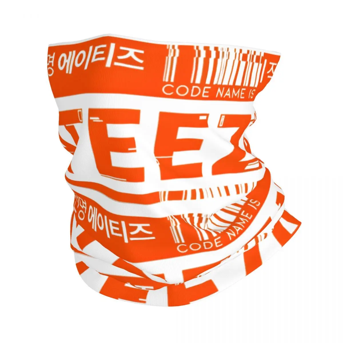 Orange CODE ATEEZ ATEEZ Bandana Neck Cover Printed Motorcycle Club Face Scarf Cycling Face Mask Hiking Unisex Adult Windproof