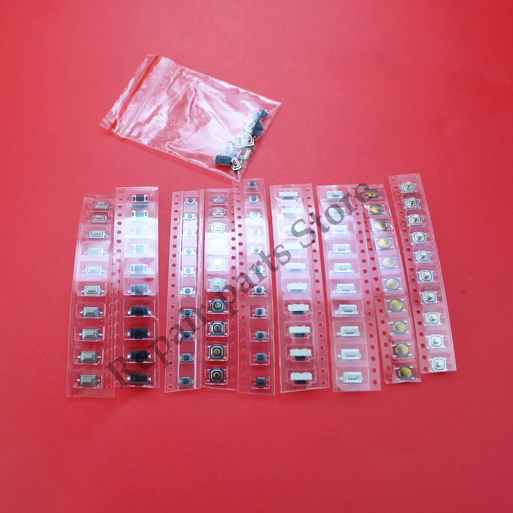 10 نماذج لحظة اللمس زر الضغط باللمس مفتاح مفاتيح عن بعد زر ميكروسويتش SMD مجموعة متنوعة الحياة