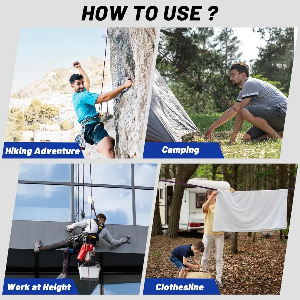 CQ3/7インチ x 150フィート アーボリストロープ - 高耐久性、耐候性ポリエステル、木登りやボート係留に最適 (3/7x150フィート)