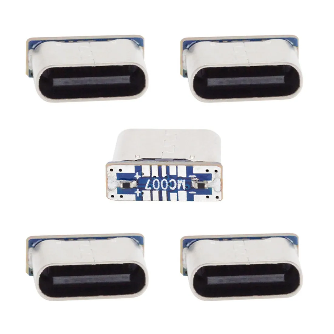 5pcs/lot DIY Solder Type-C Female Socket Connector Replace for Micro-USB 5Pin Female SMT Type DC 5V Power