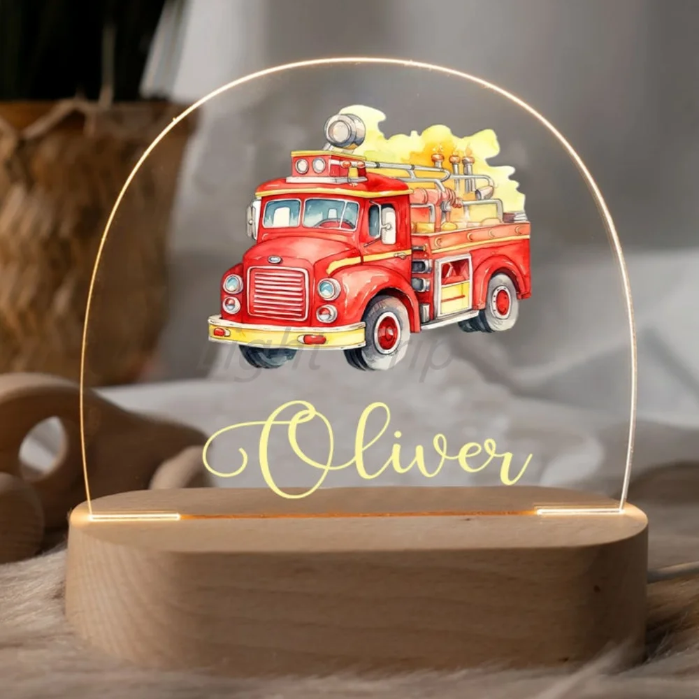 Luz de noche acrílica personalizada para niños, regalo de cumpleaños perfecto para niñas y niños, hecho a mano nombre personalizado, Decoración Led