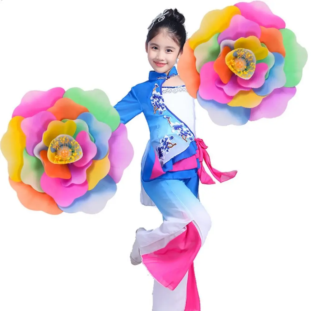 جديد 20/30/40/50 سنتيمتر الفاوانيا زهرة الرقص الدعائم القماش الملونة باليد زهرة الأداء الإبداعي الرياضة تلبية القبول زهرة #5