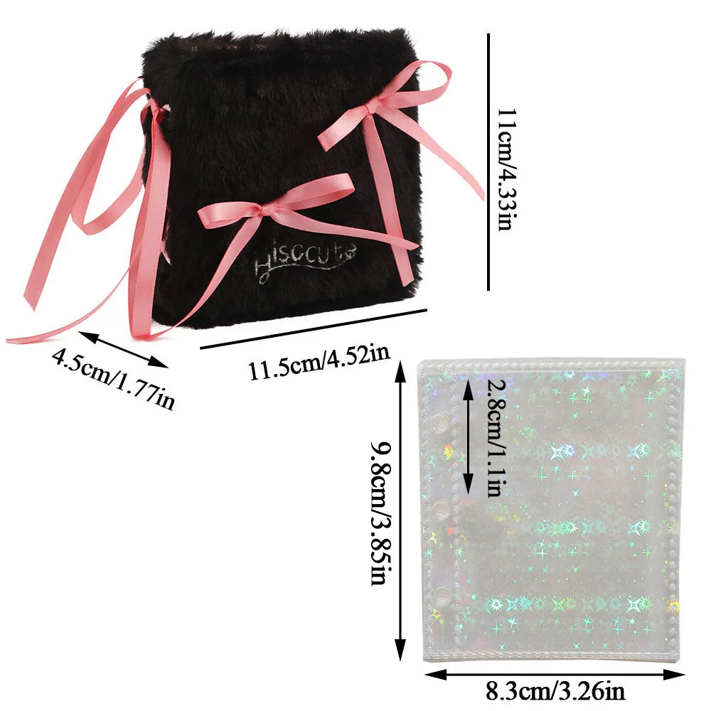 Ballet Style Photo Card Protective Sleeves Photo Album 3 Holes Binder Photocard Holder A8 Cards Collection Book For Students