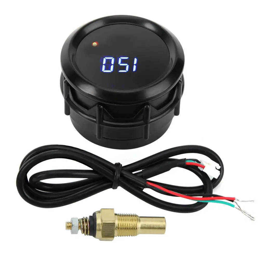 

52mm Oil Thermometer with Sensor 40~150℃ Blue LED Digital Display Temperature Gauge