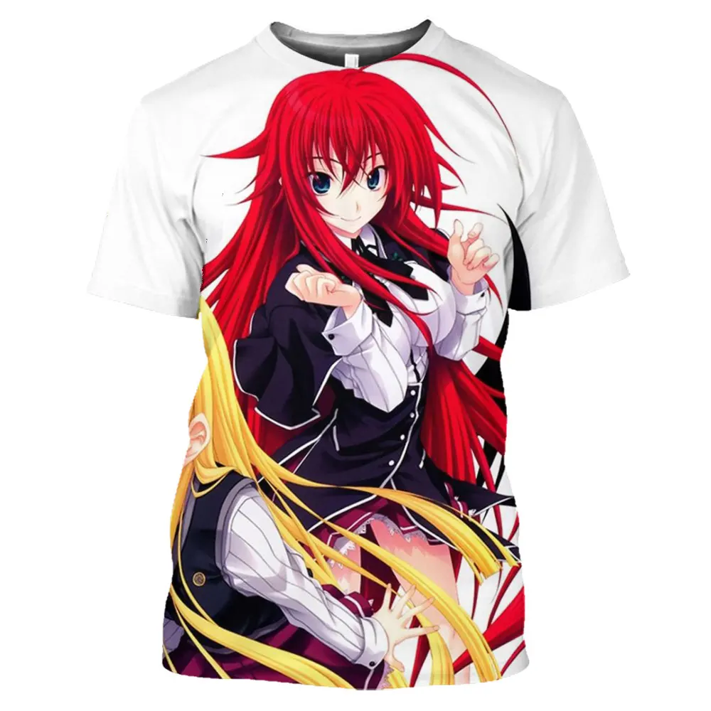 SONSPEE 3D Printed T-shirt Hot Anime High School DxD Hero Garment Summer Cool Harajuku Funny Cartoon Short Sleeve Sportswear