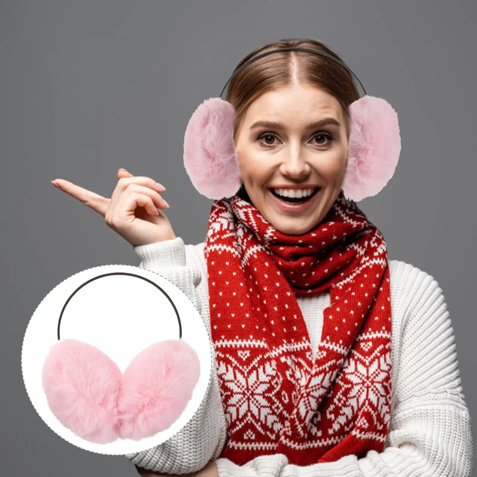 マフイヤーマフ冬イヤーウォーマー女の子女性屋外イヤーマフカバー居心地の良いソフトアクセサリー