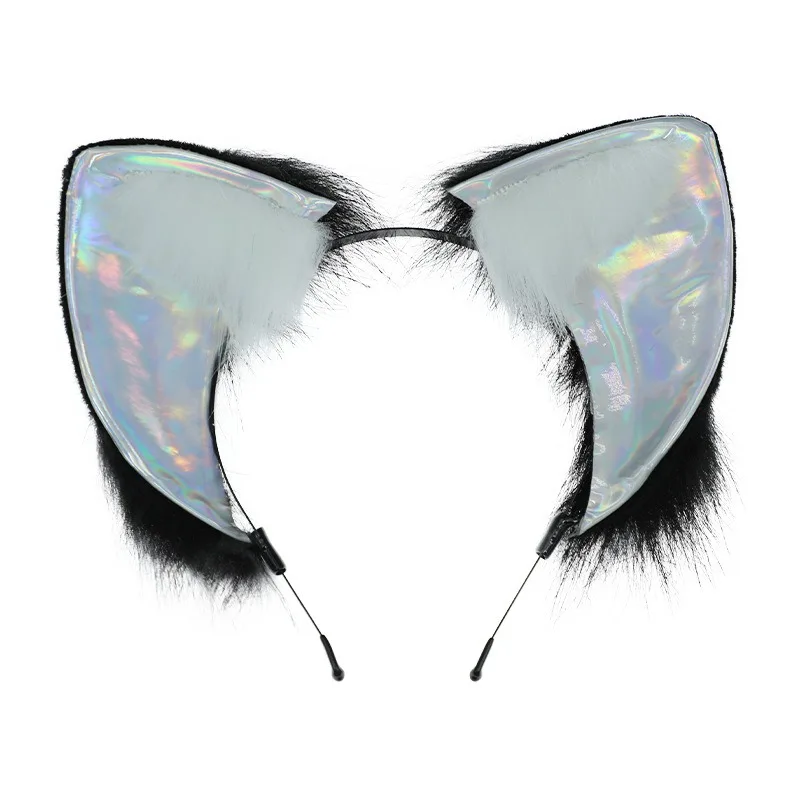 Novo estilo animal bonito de pelúcia raposa orelhas de gato gótico bandana lolita orelhas headwear peludo artificial cosplay natal acessórios para o cabelo
