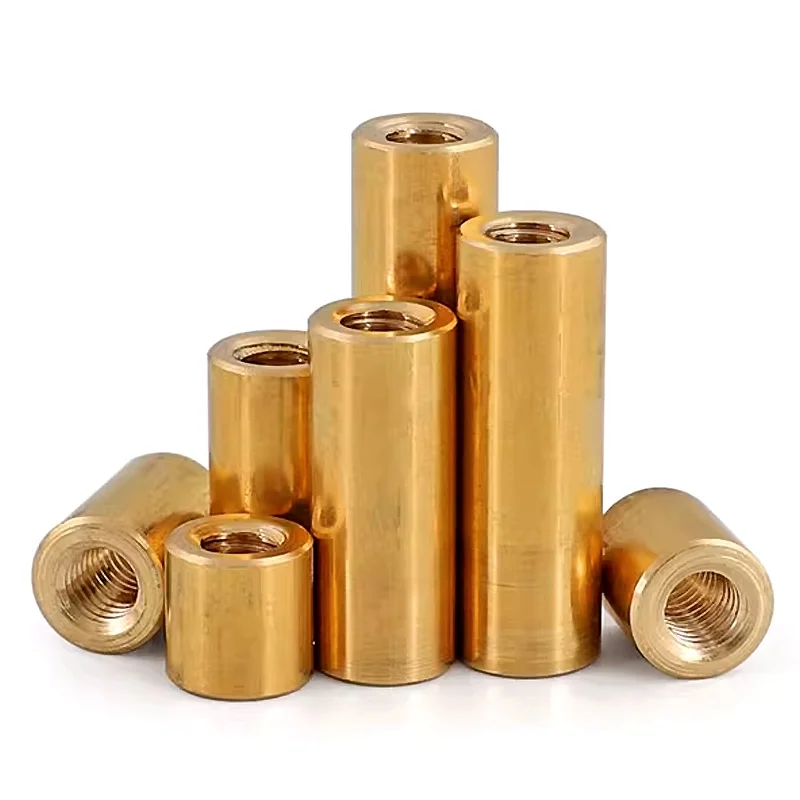 M4 M5 M6 M8 M10 M12 Brass Extend Long Lengthen Round Coupling Nut Sleeve Tubular Nuts Joint Sleeve Nut