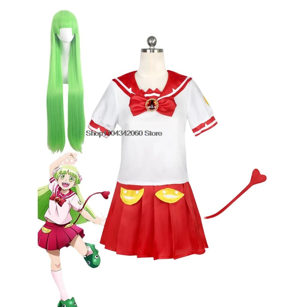 Anime Welcome to Demon School Iruma-kun Valac Clara Cosplay Costume Custom Women school Uniform JK shoes Hair Accessories cos