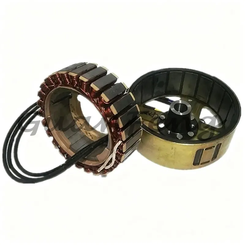 27-Pole Generator Stator and Rotor, 4KW 5KW 60V/72V Replacement Parts, Electric Vehicle Range Extender Parts