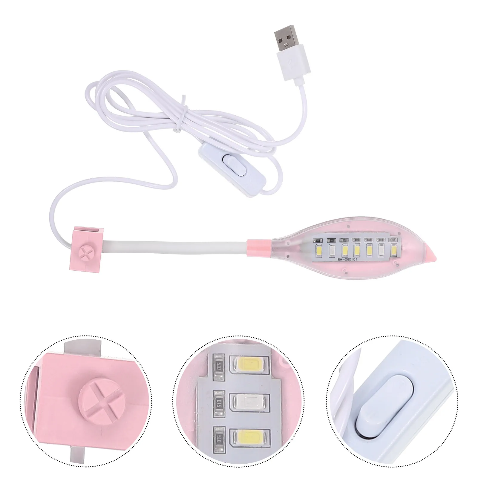 

Adjustable 3W 7-Led Fish Tank Light Clip-On Usb Powered Aquarium Lamp Multi-Color Easy Install Decorative Lighting Gift Idea