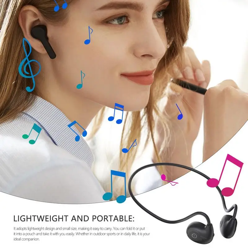 Air Conduction Wireless Earbuds Sweat Resistant Wireless 5.3 Earphones 8 Hours Of Listening Time Touch Control Waterproof