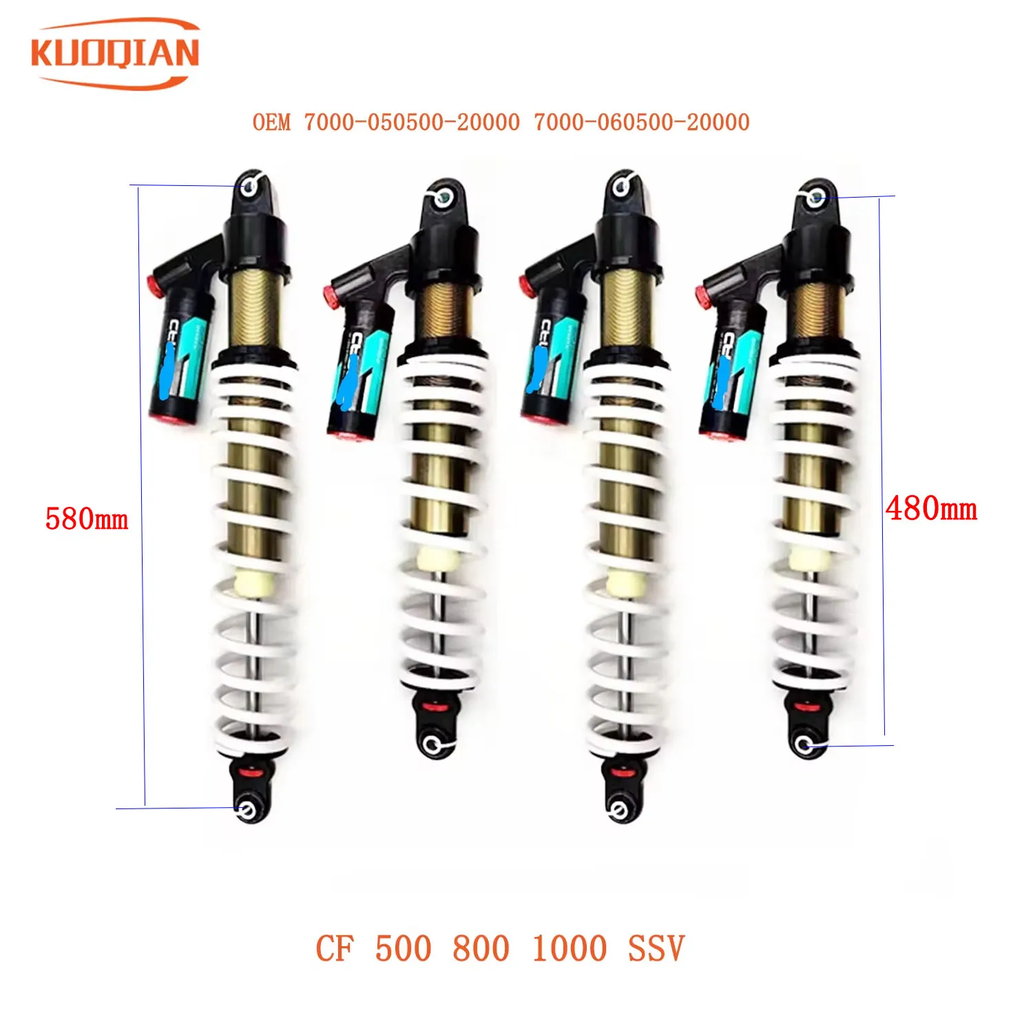 

2pcs Front and 2pcs Rear SHOCK ABSORBER For CF 500 800 1000 SSV PARTS QUAD GO KART 7000-050500-20000 7000-060500-20000
