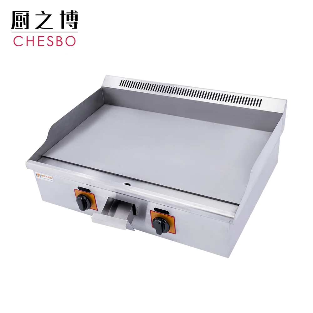 Table Top Stainless Steel Commercial Flat Plate Teppanyaki Gas Griddle For Pancake Stove Desktop Hotel Restaurant Catering