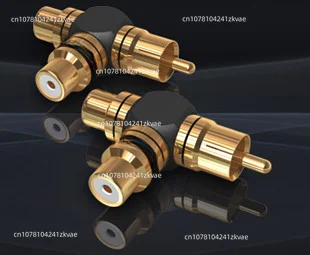 

RCA 1/2 Coaxial 1 in 2 Out Lotus Head Tee Gold Plated