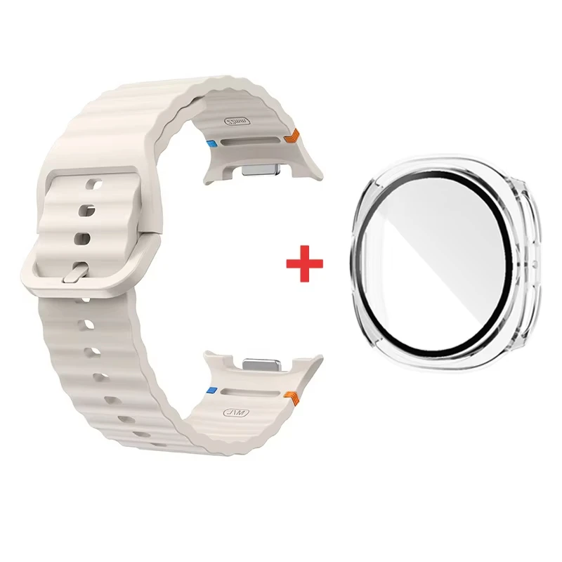 Silikonband + Hülle für Samsung Galaxy Watch 8, Smartwatch-Armband, Zubehör, Sportarmband für Correa Galaxy Watch 8, 40/44 mm Hülle