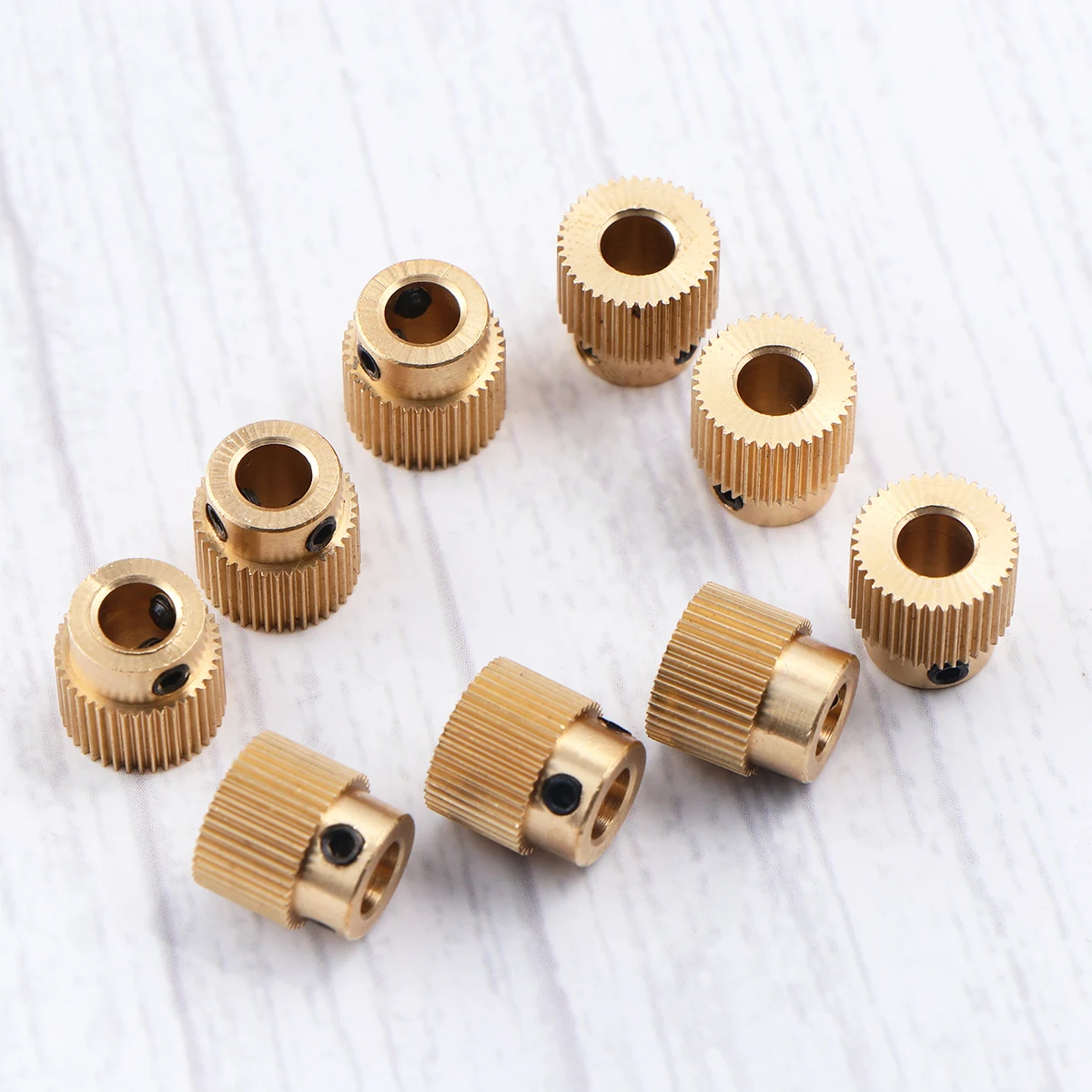 

10pcs Extrusion Gear 40 Tooth Deep Groove Wheel Tube Machine Screws Nozzle Brass Drive Feeding Extruder 3D Printer Parts