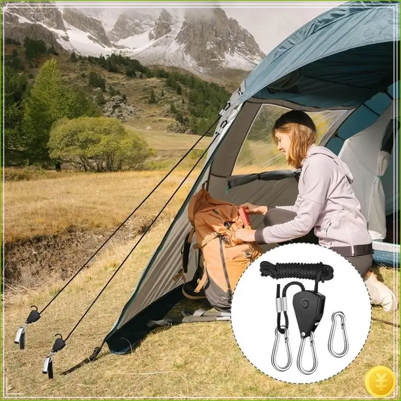 8Pack Ratchet Hangers, Adjustable Rope Hanger, Ratchet Rope, Pull Ratchet Hook, Adjustable Rope Hook, 2M, 1/8 Inch