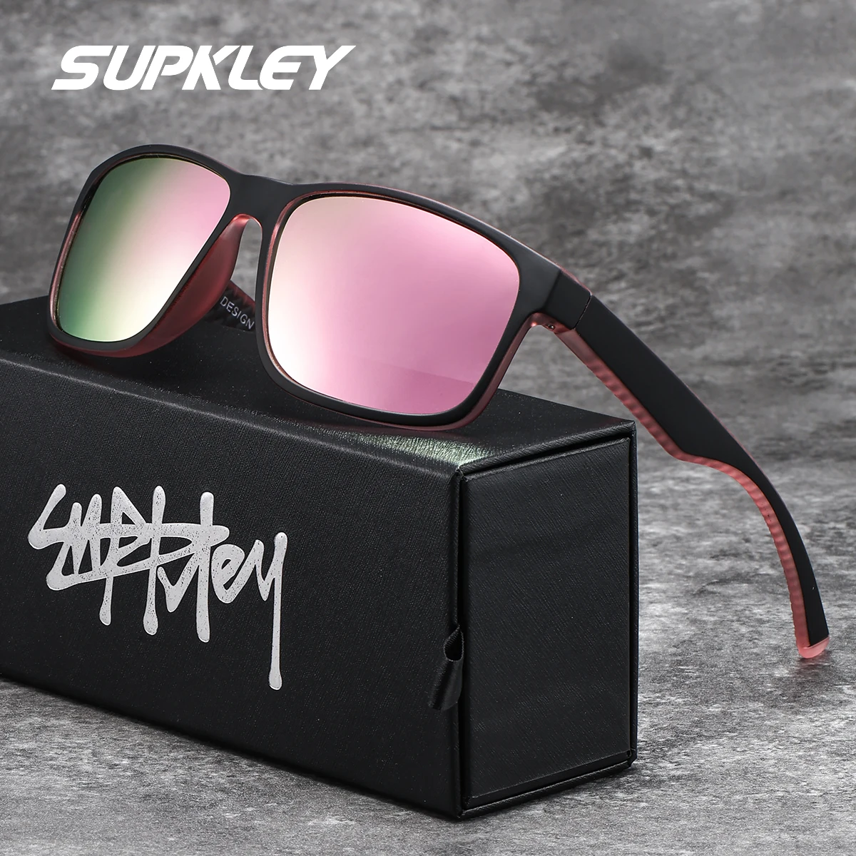 SUPKLE 1 قطعة نظارات شمسية نسائية عصرية رائعة ترتدي عدسات مريحة عالية الدقة مجال رؤية واضح نظارات رجالية مستقطبة #2