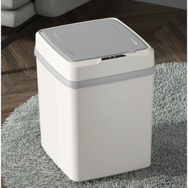 16L  Smart Sensor Trash Can Bathroom Toilet Kitchen Household Automatic Trash Can Waterproof High Capacity Waste Bin