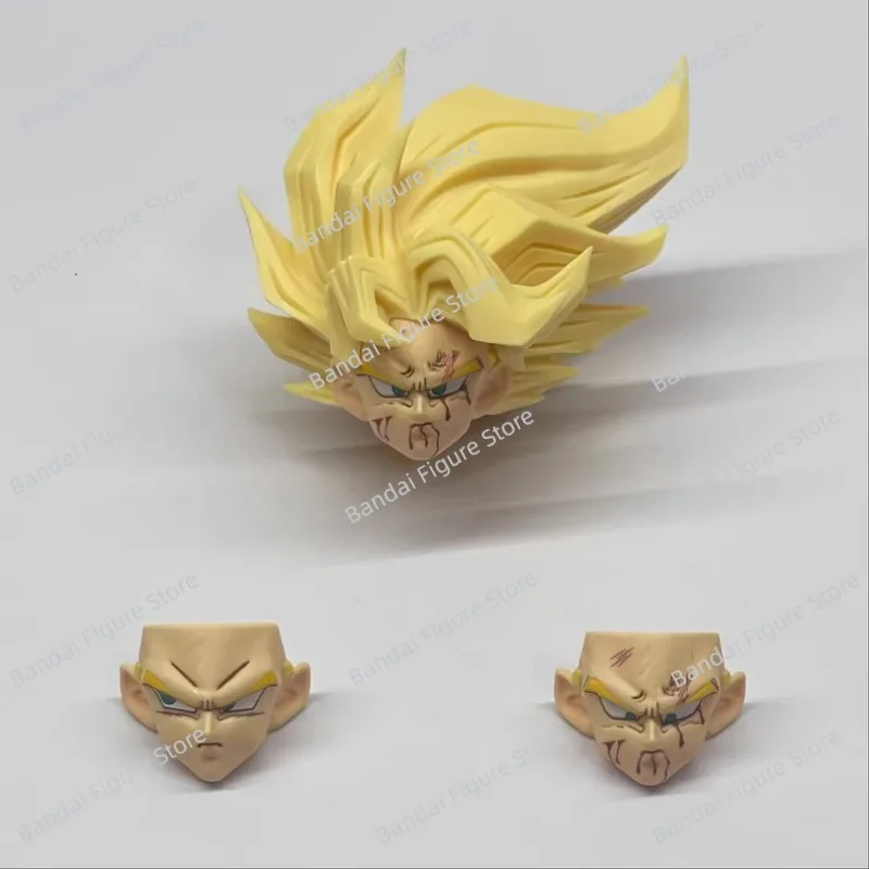 Rzeźba głowy Son Gokua z Dragon Ball, Super Saiyan, normalny, uszkodzony w walce, dla Goku 3.0, model głowy z wypełnieniem powietrznym, figurka KO, zabawka.