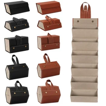 Organizador de gafas portátil con múltiples ranuras, 2/3/4/5/6, almacenamiento de gafas con múltiples ranuras, estuche para gafas de sol de viaje