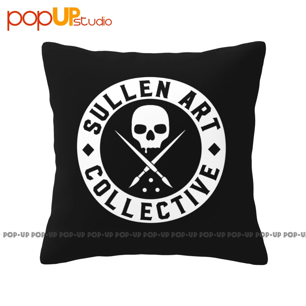 Silky Sullen Art Collective Classic Logo Badge Tattoos Urban Pillowcase Throw Pillow Cover Soft Skin