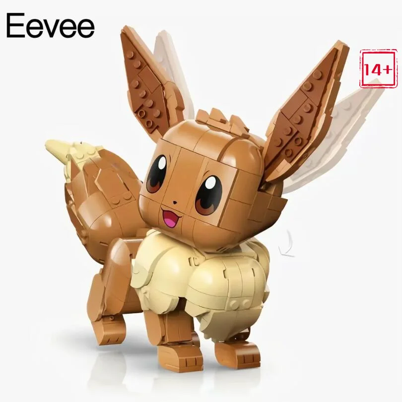 2026 IN STOCK 587pcs Hot Game Magical Pet Pocket Elf Fox Eevee Building Blocks Figure 3D Model Bricks Toy For Birthday Gifts view 6