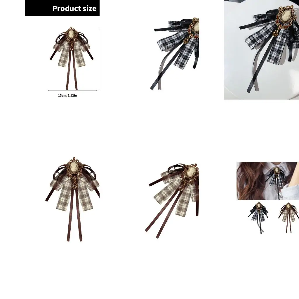 

Элегантная галстука с туфли с лентой и хрустальным универсальным аксессуаром изящные ленточные воротнички Леди Брохи