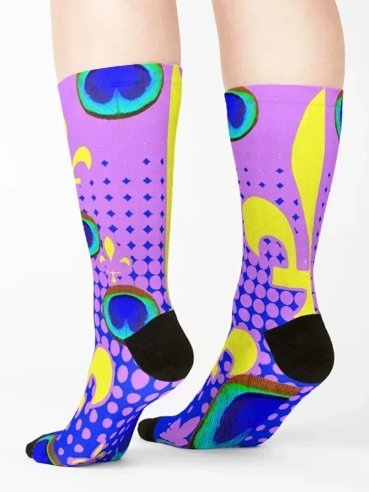 Рисунок 4 - Носки с рисунком LILAC-BLUE FLEUR DE LYS PEACOCK