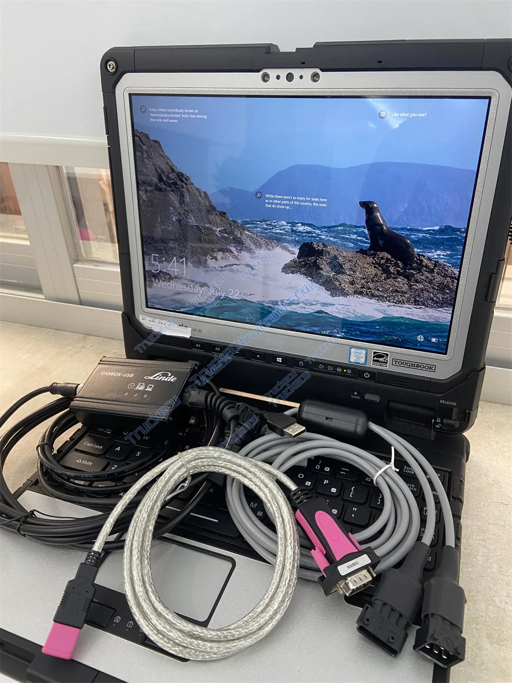 Ready-to-use Complete Diagnostic Set CF33 Laptop & Linde Canbox Doctor, Forklift Service Tool for Linde Industrial Forklift