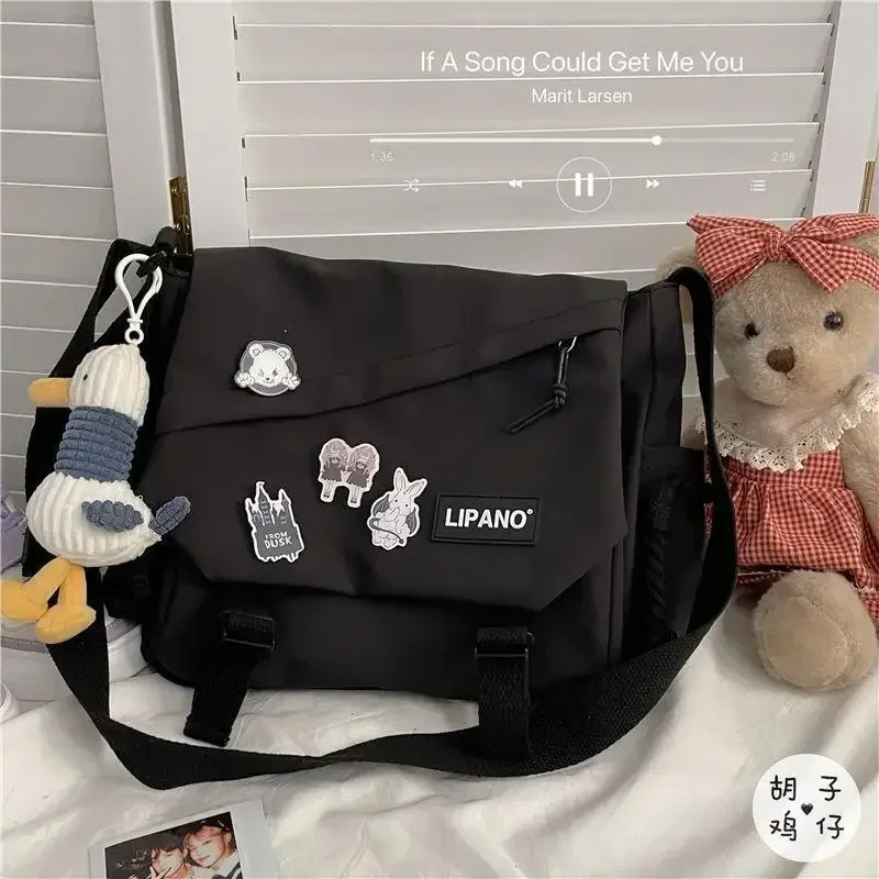 

Retro Workwear Postman Bags for Women Nylon Handbags Shoulder Bag Large Capacity Crossbody Bag