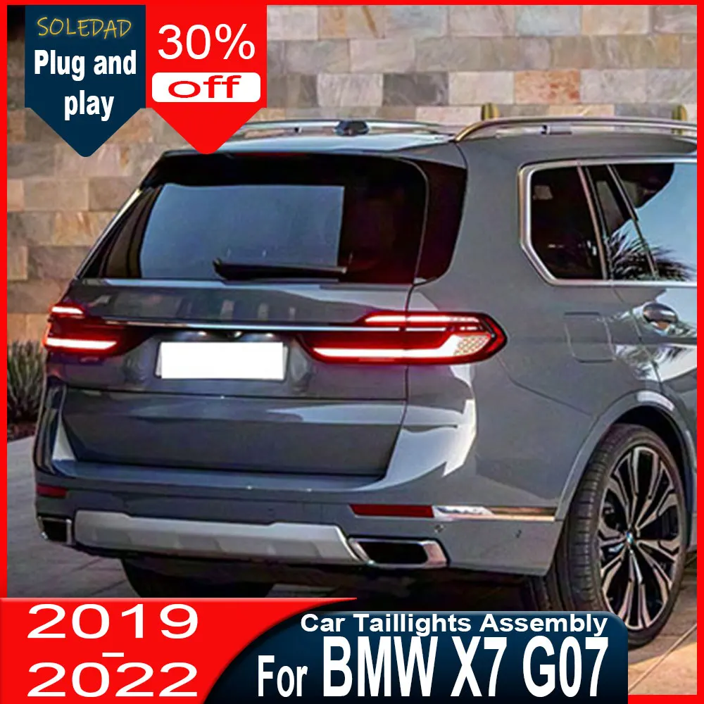 

Задний фонарь для BMW X7 G07, комплект задних фонарей 2019-2022, обновление в стиле 2025 года, светодиодный задний фонарь с указателем поворота, Plug and Play