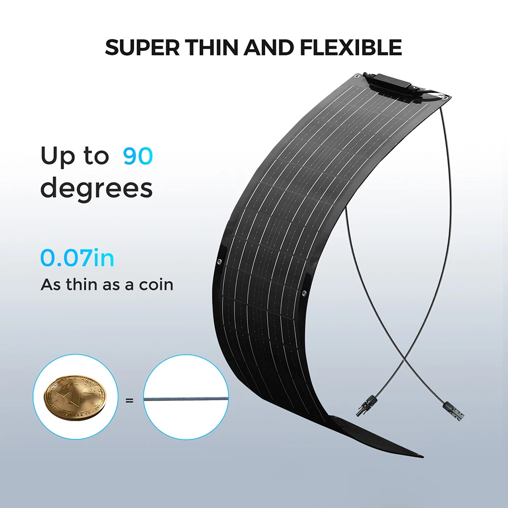 100W Flexible Solar Panel Monocrystalline Silicon 50W 100 Watt Solar Panels For Boat Car Motorhome Yacht 12v/24V Battery Charge